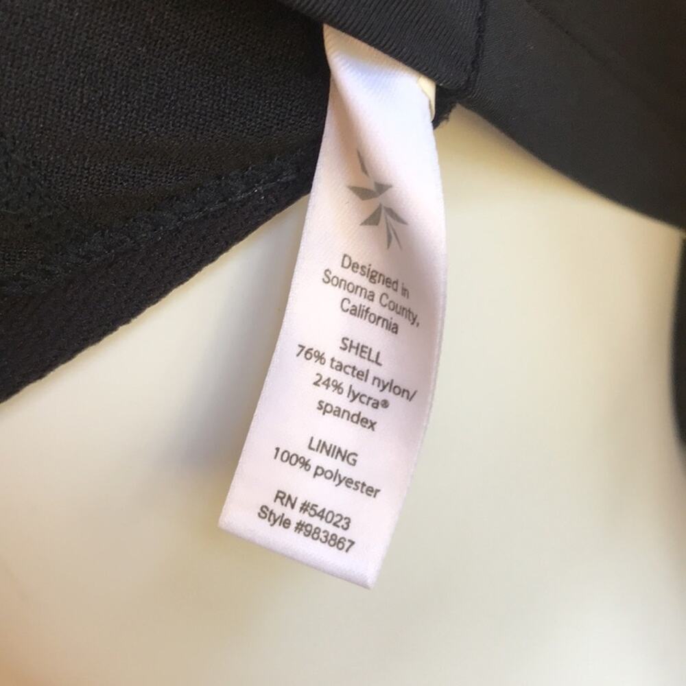 Athleta Torpedo Swim Tankini Top Built in Bra Black White Women's Size XS - Picture 9 of 9